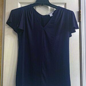 Liz Claiborne Navy Blue Blouse, Size S
